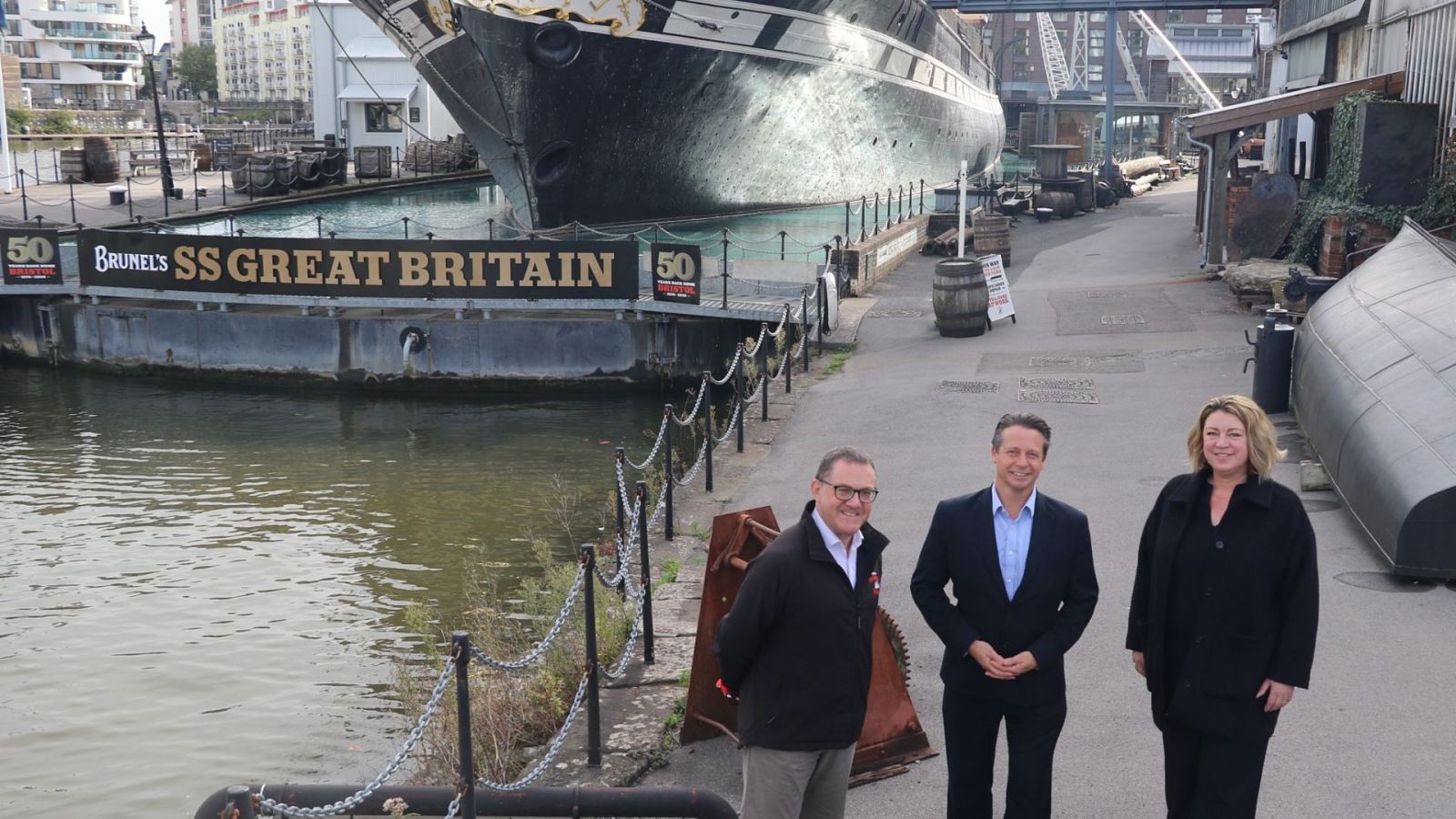 Tourism Minister Nigel Huddleston at Brunel's SS Great Britain in Bristol